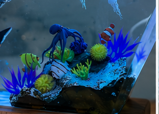 Deep Sea Resin Lamp