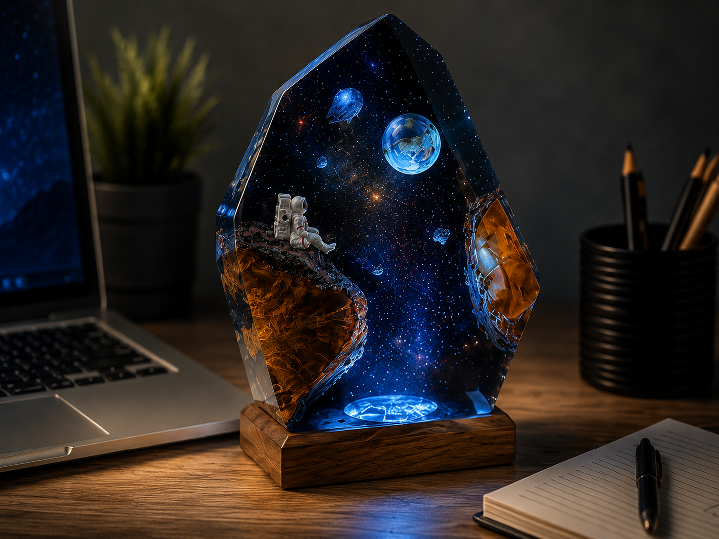 Deep Space Resin Lamp