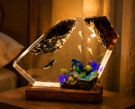 Deep Sea Resin Lamp