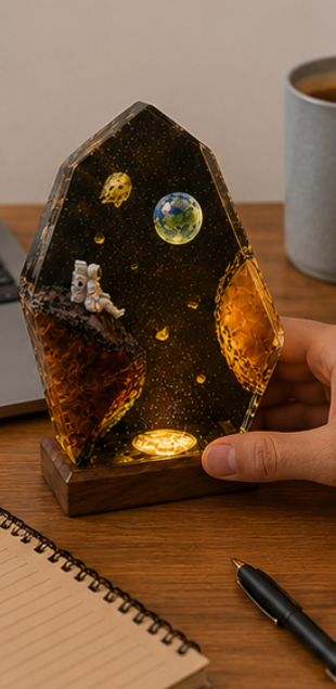Deep Space Resin Lamp