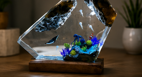 Deep Sea Resin Lamp