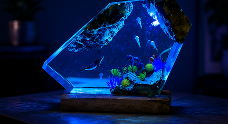 Deep Sea Resin Lamp
