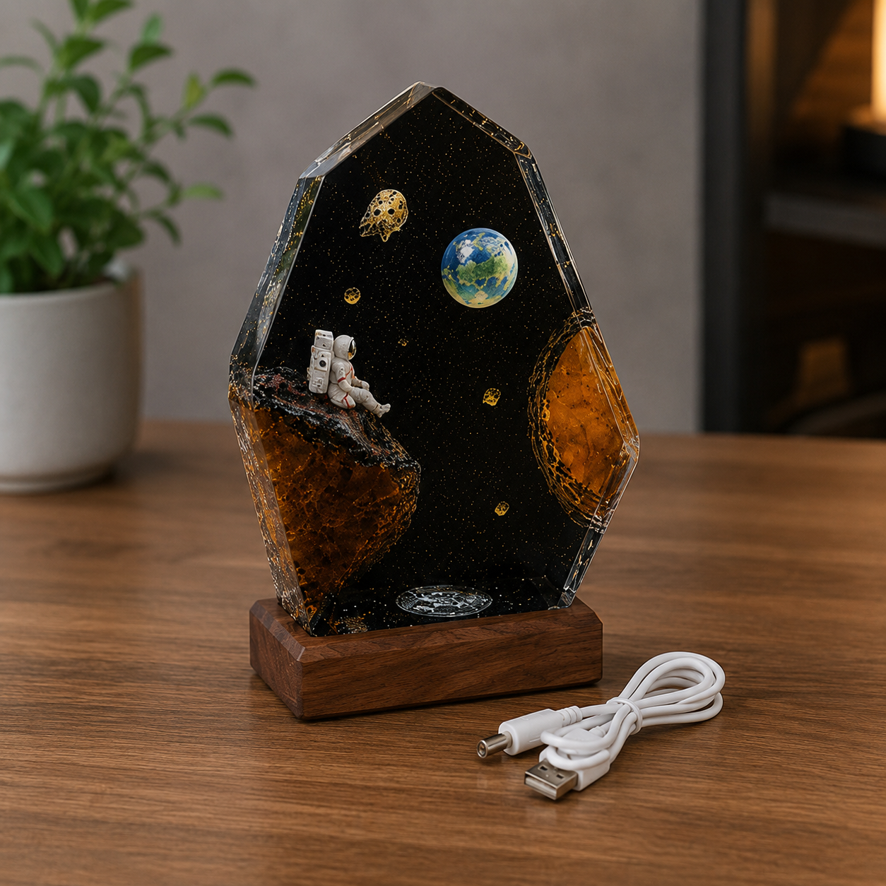 Deep Space Resin Lamp