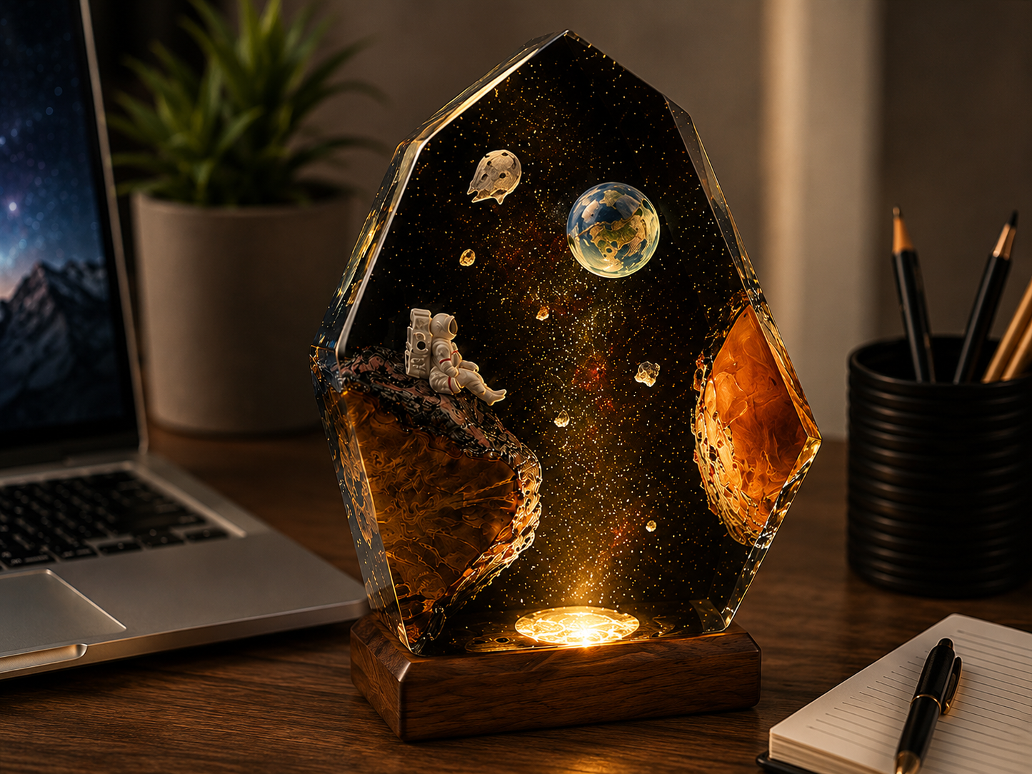 Deep Space Resin Lamp